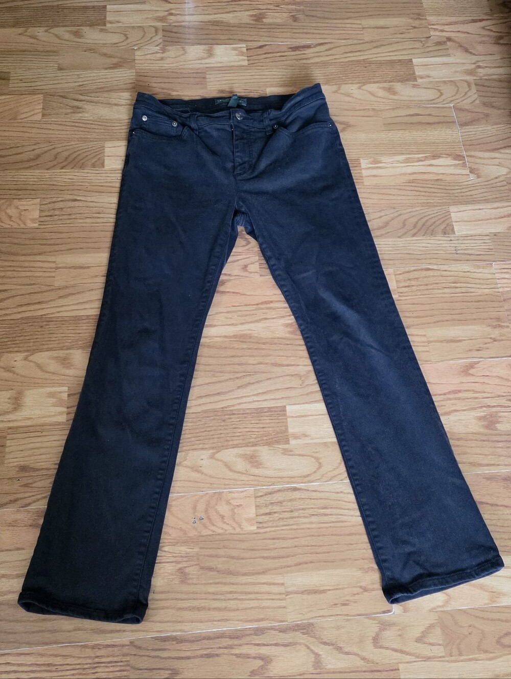 Lauren Ralph Lauren Black Straight-Leg Jeans
